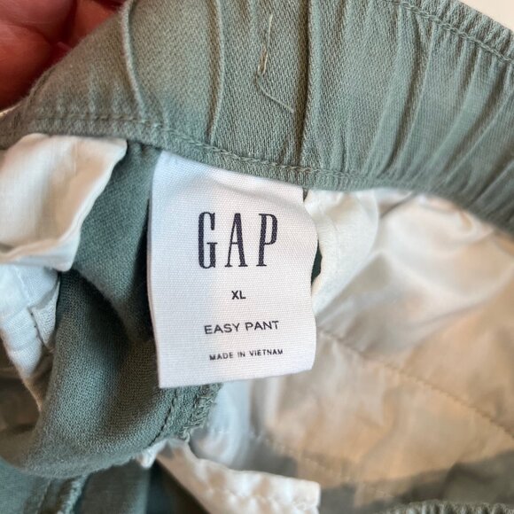 NWOT GAP Women Green Mid Rise Easy Twill Pull-on Pants, XL - Picture 8 of 8